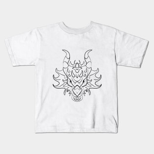 Black dragon design Kids T-Shirt